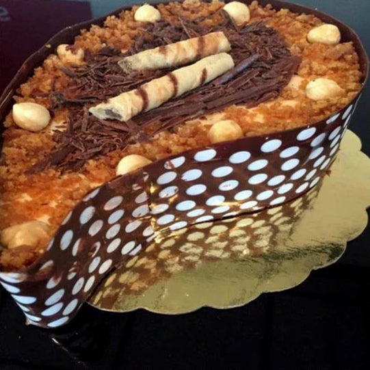 Dark Chocolate Hazelnut Crunch Cake